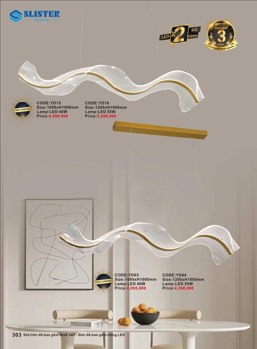 Catalogue đèn trang trí Slister Lighting