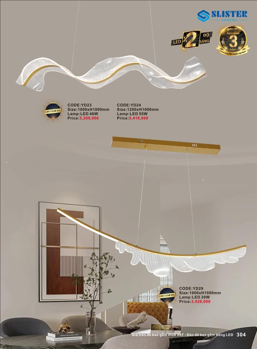 Catalogue đèn trang trí Slister Lighting