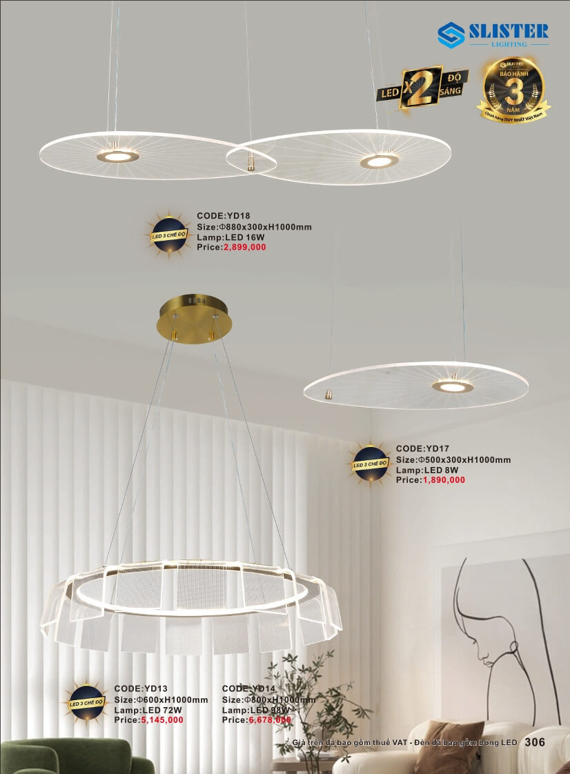 Catalogue đèn trang trí Slister Lighting