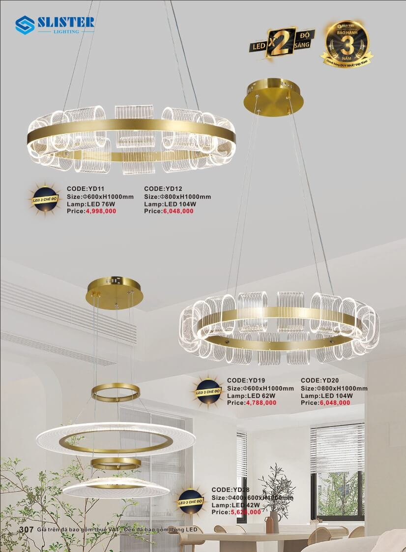 Catalogue đèn trang trí Slister Lighting