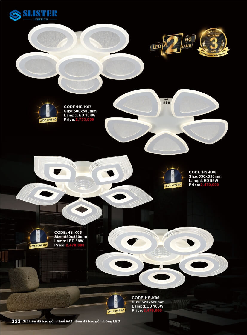 Catalogue đèn trang trí Slister Lighting