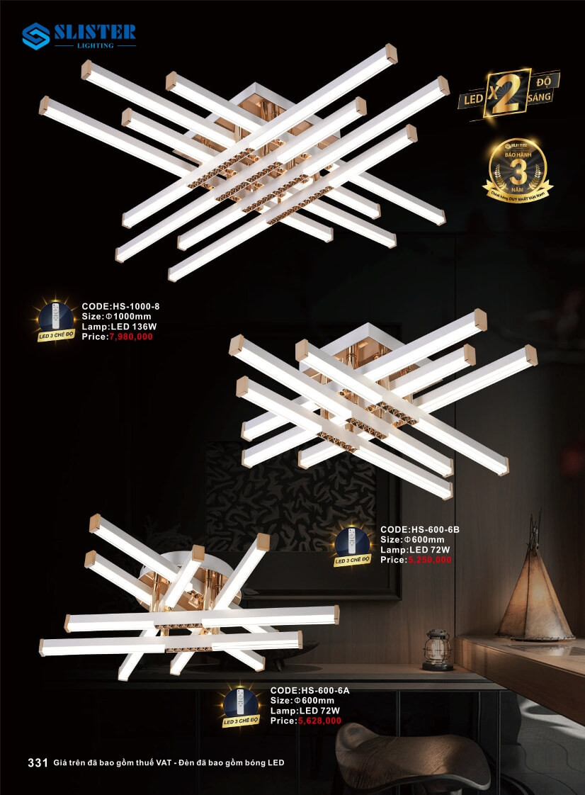 Catalogue đèn trang trí Slister Lighting