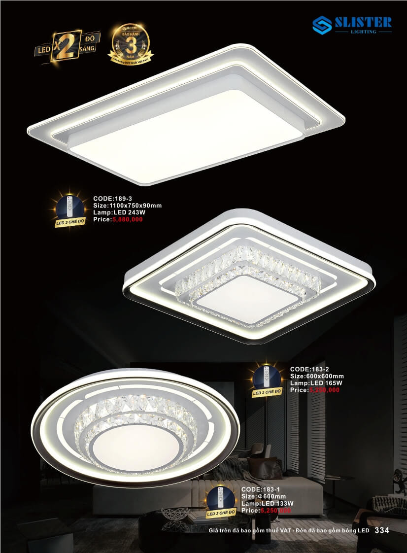 Catalogue đèn trang trí Slister Lighting