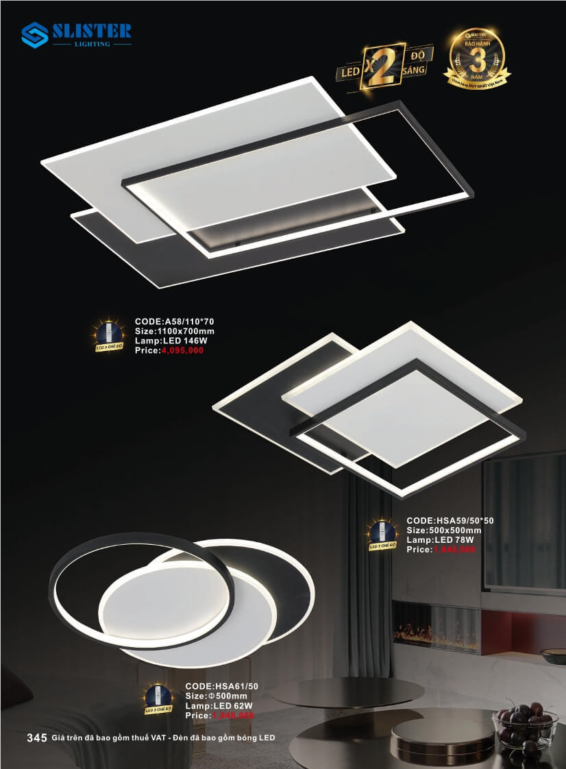 Catalogue đèn trang trí Slister Lighting