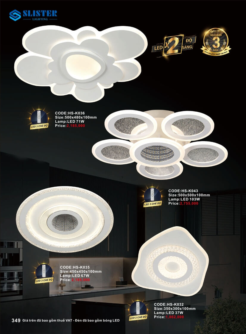 Catalogue đèn trang trí Slister Lighting