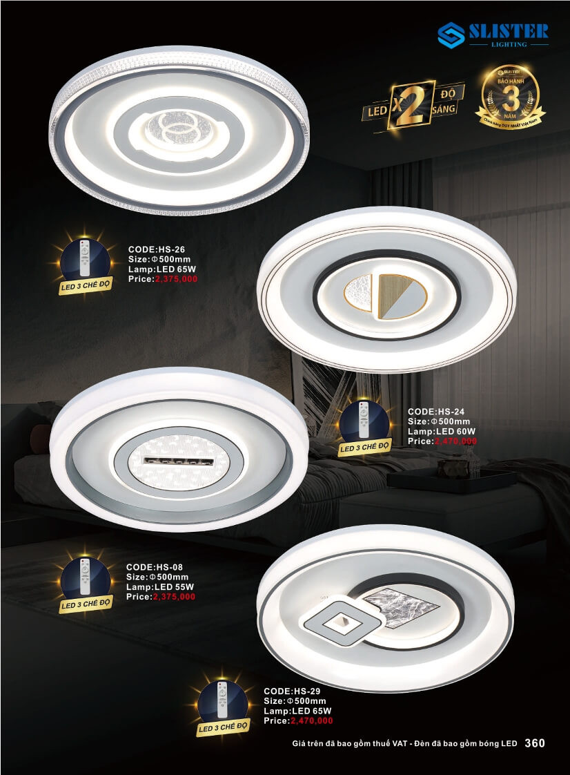 Catalogue đèn trang trí Slister Lighting