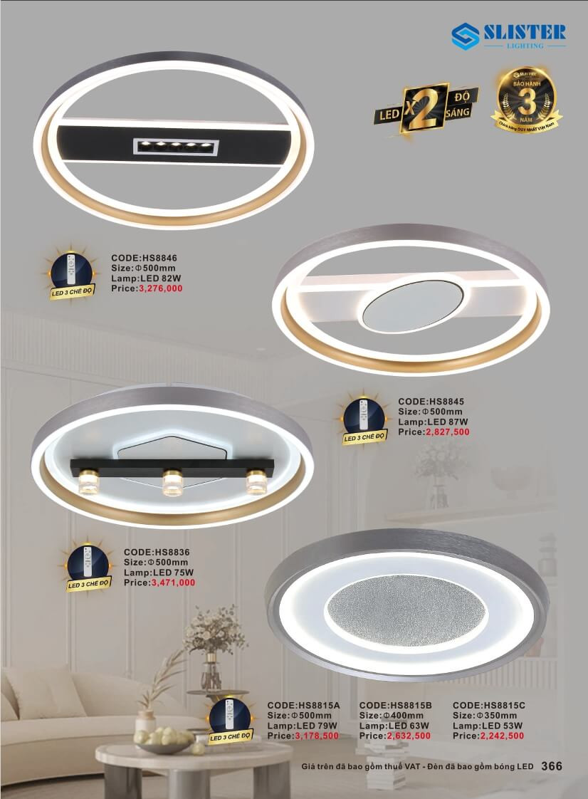 Catalogue đèn trang trí Slister Lighting