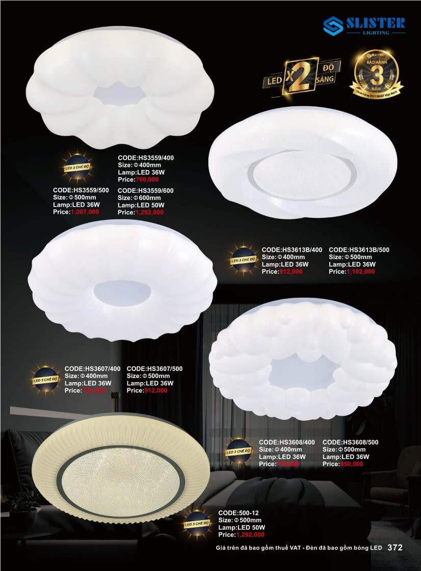 Catalogue đèn trang trí Slister Lighting