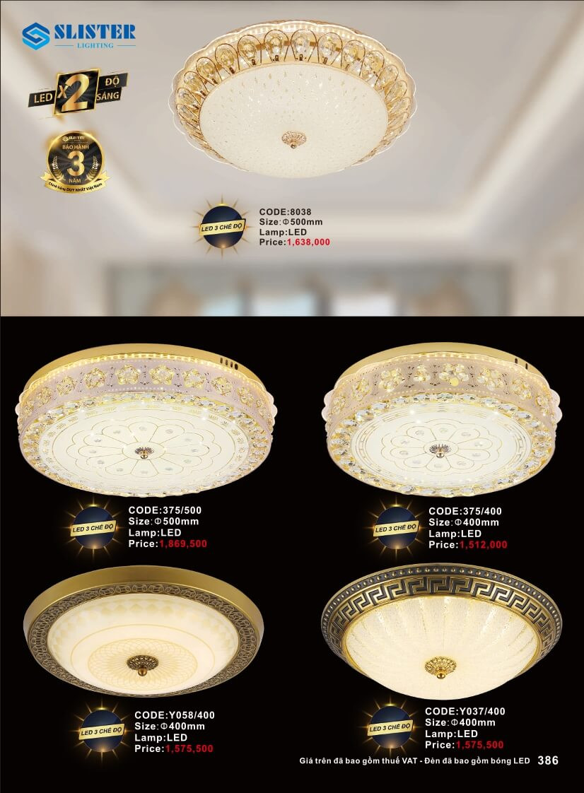 Catalogue đèn trang trí Slister Lighting