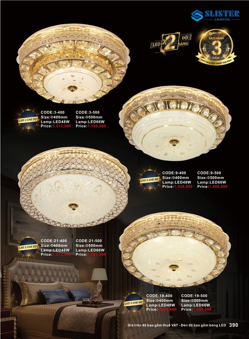 Catalogue đèn trang trí Slister Lighting