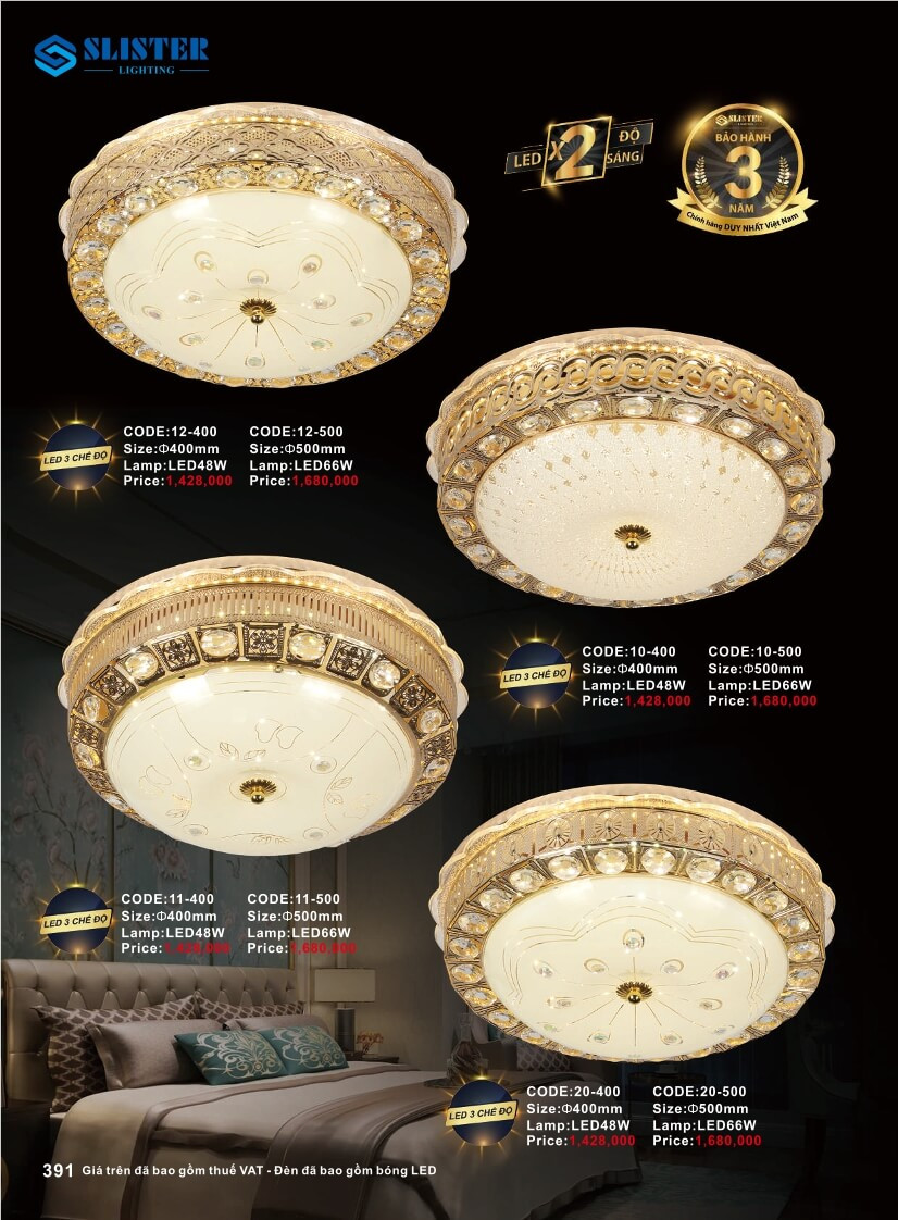 Catalogue đèn trang trí Slister Lighting