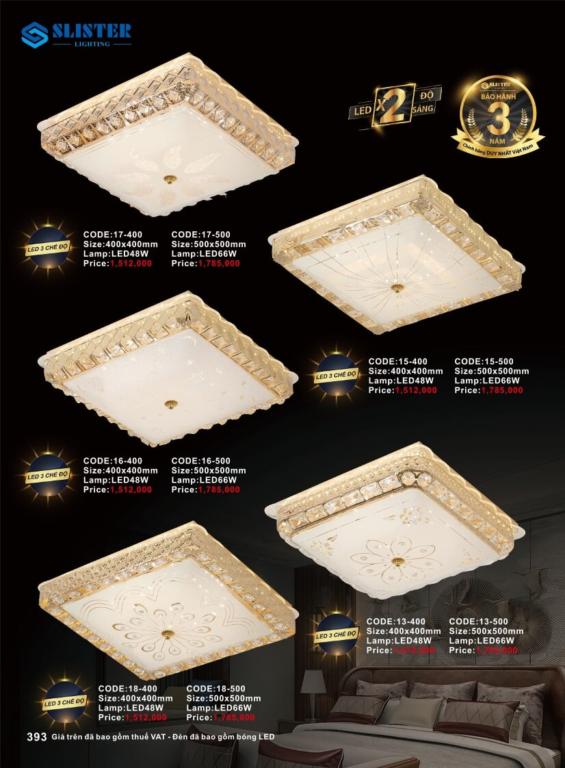 Catalogue đèn trang trí Slister Lighting