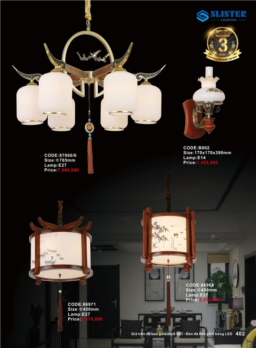 Catalogue đèn trang trí Slister Lighting