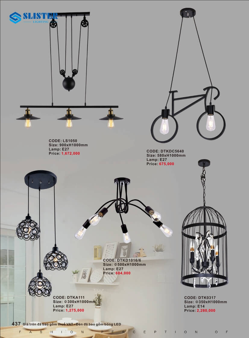 Catalogue đèn trang trí Slister Lighting