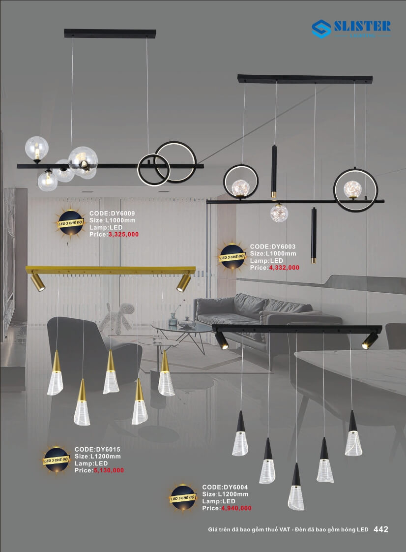 Catalogue đèn trang trí Slister Lighting