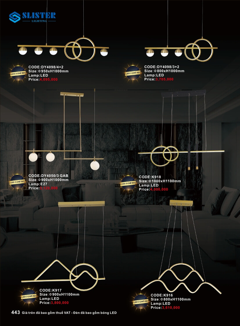 Catalogue đèn trang trí Slister Lighting