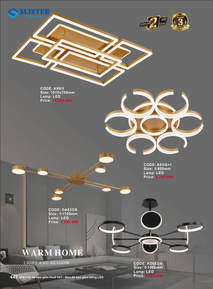 Catalogue đèn trang trí Slister Lighting