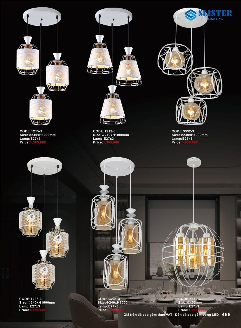 Catalogue đèn trang trí Slister Lighting