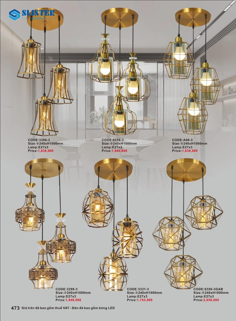 Catalogue đèn trang trí Slister Lighting