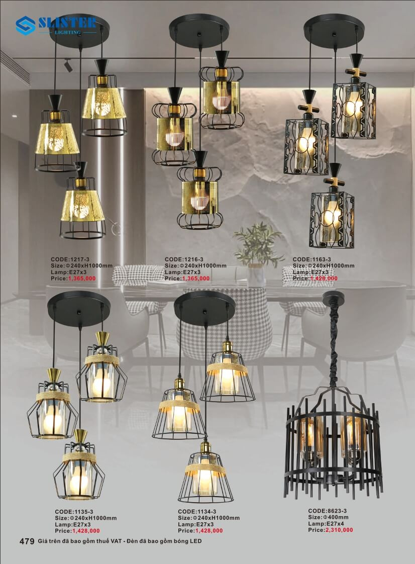 Catalogue đèn trang trí Slister Lighting