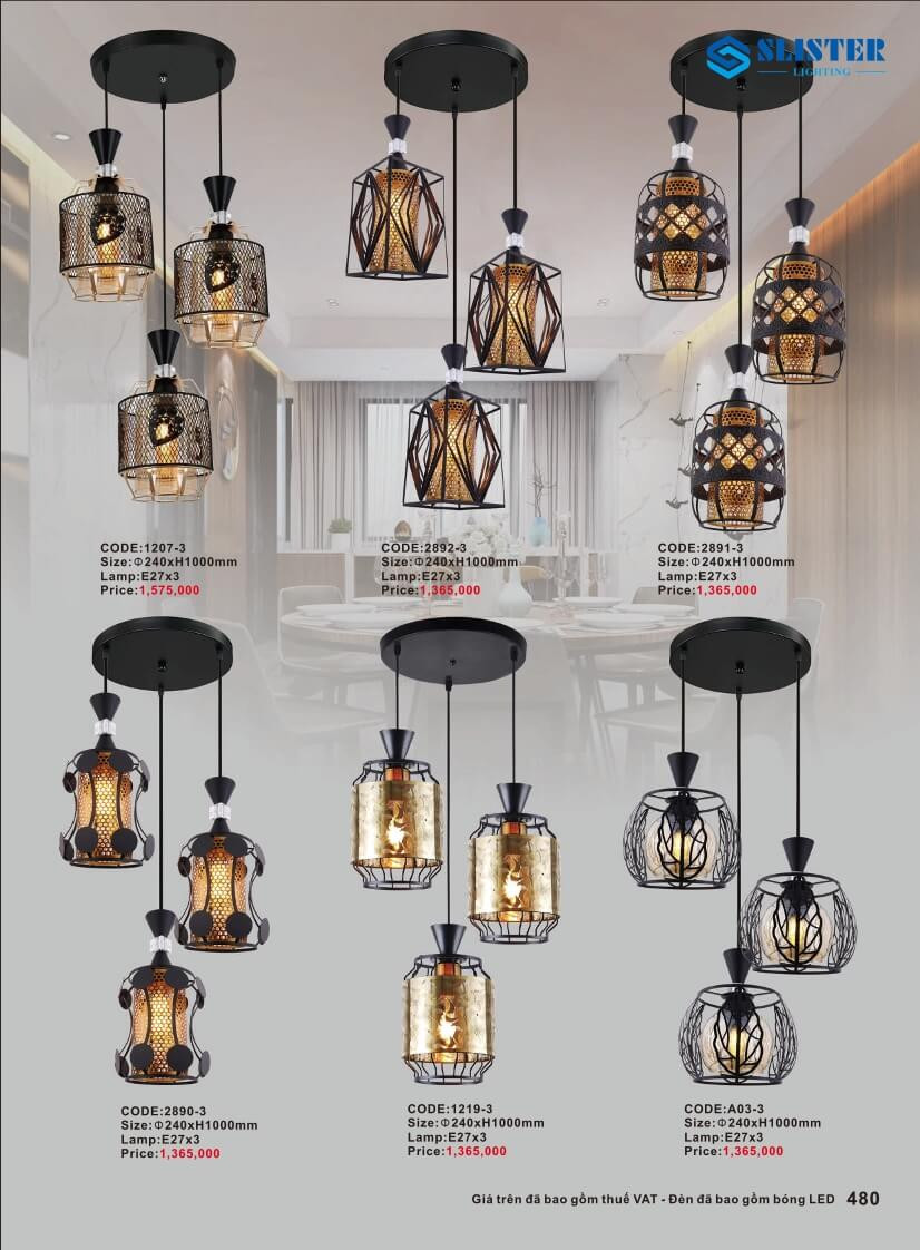Catalogue đèn trang trí Slister Lighting
