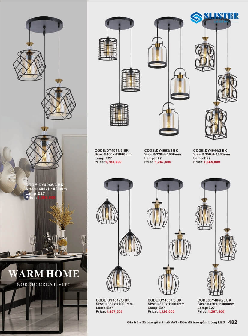 Catalogue đèn trang trí Slister Lighting