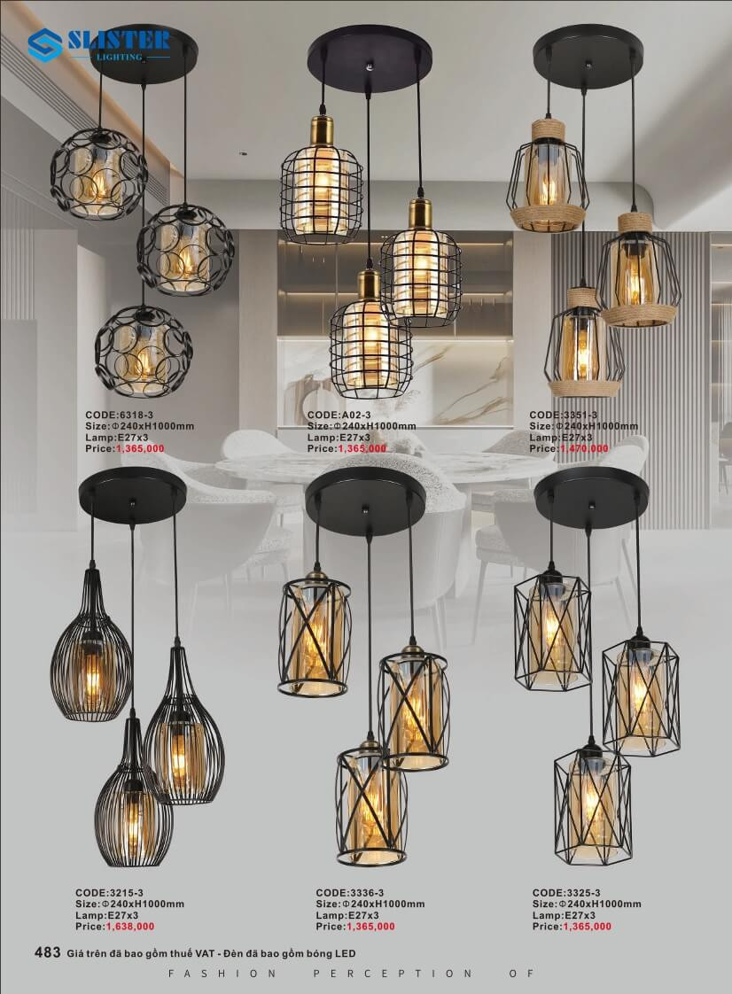 Catalogue đèn trang trí Slister Lighting