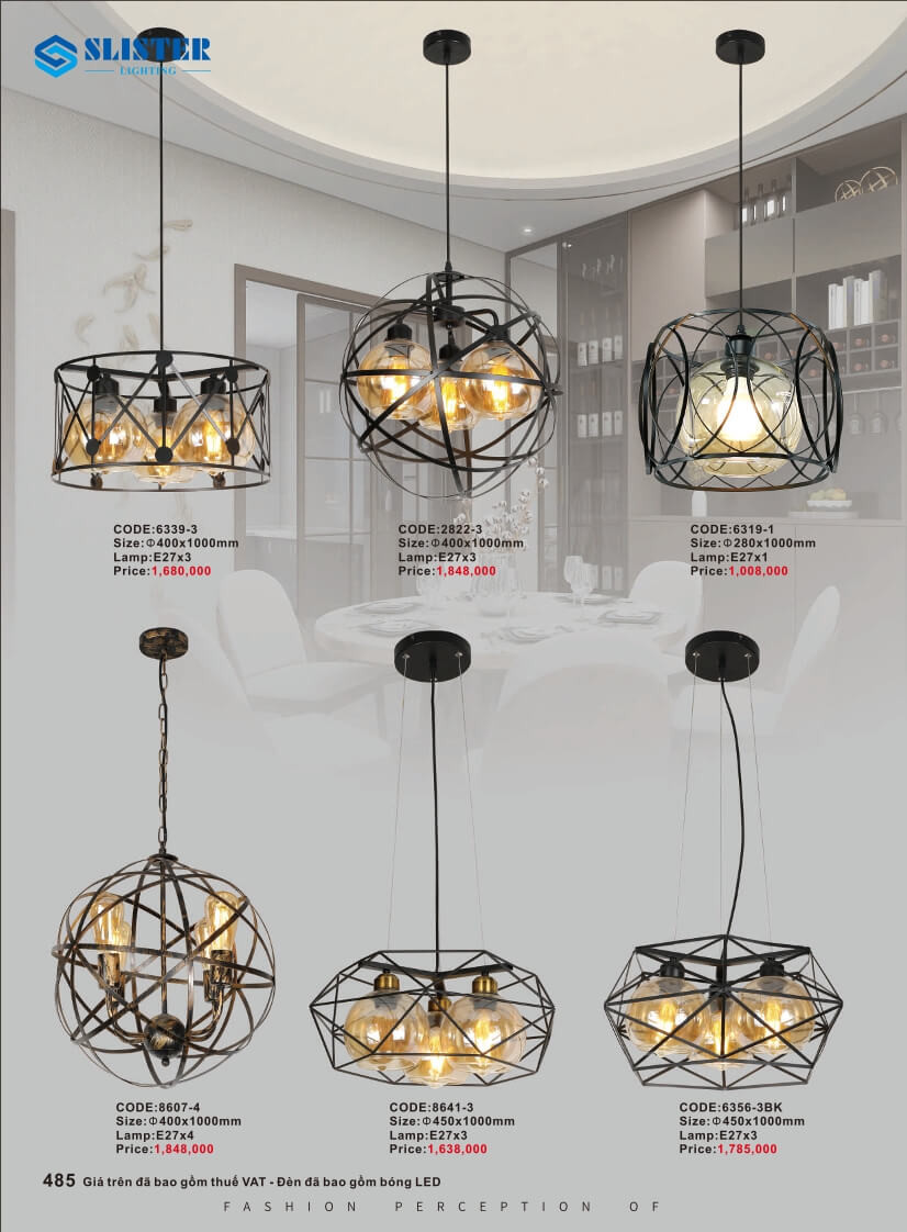 Catalogue đèn trang trí Slister Lighting