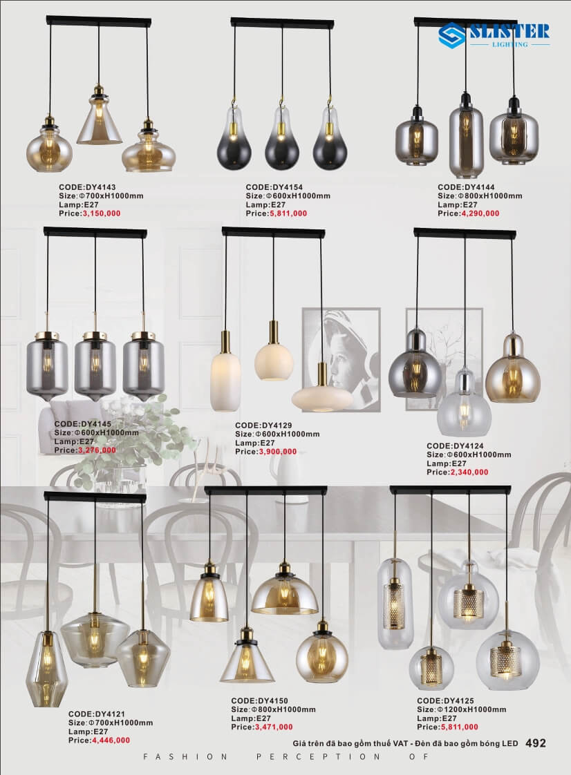 Catalogue đèn trang trí Slister Lighting