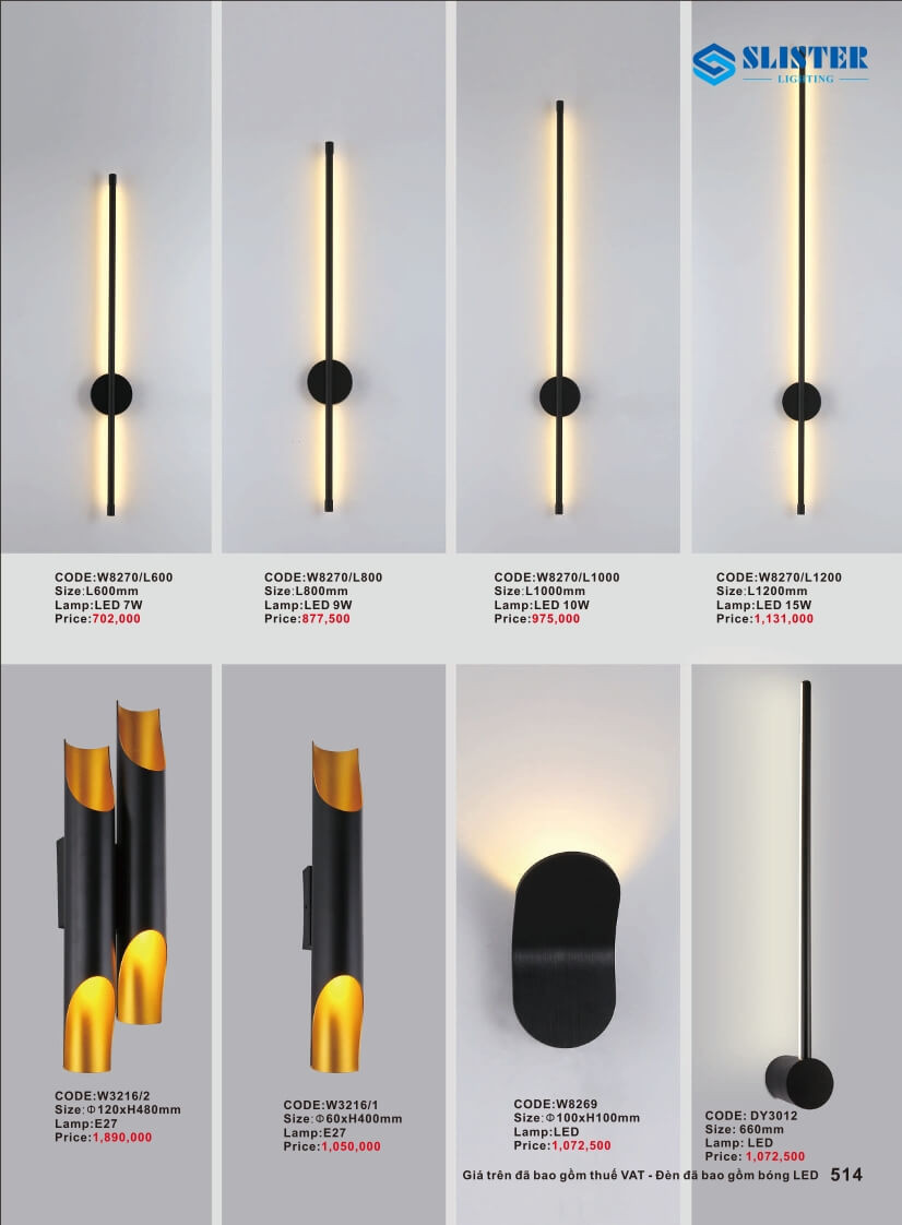 Catalogue đèn trang trí Slister Lighting