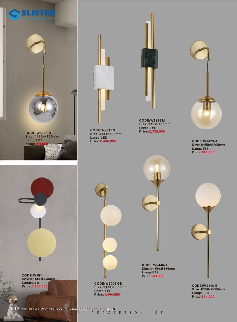 Catalogue đèn trang trí Slister Lighting