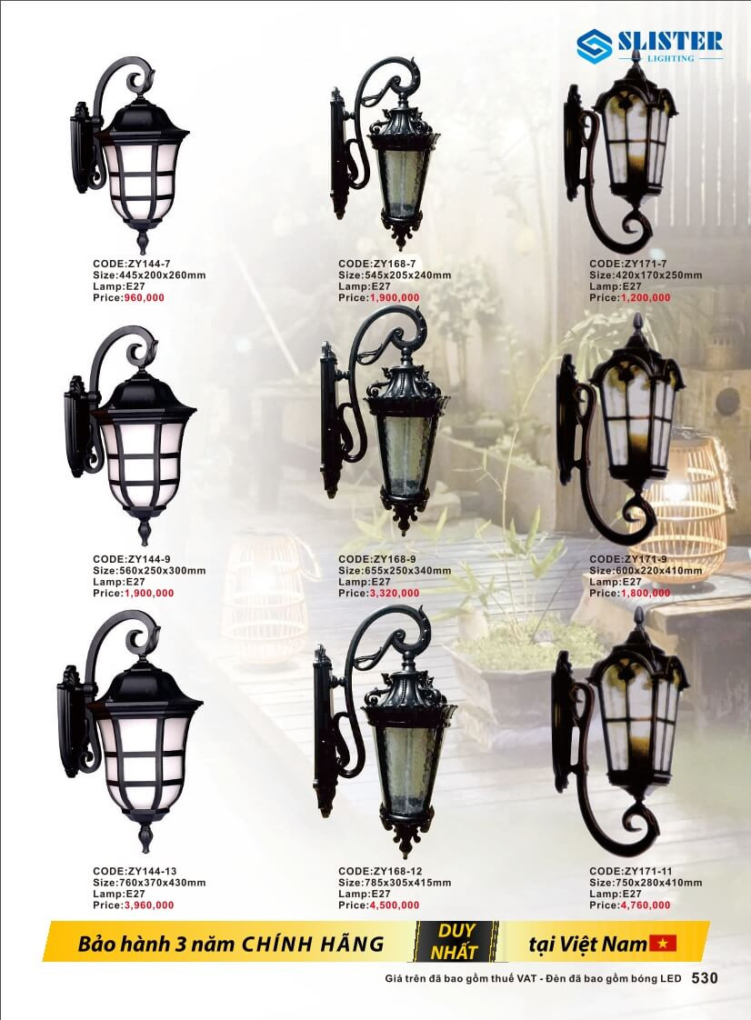 Catalogue đèn trang trí Slister Lighting