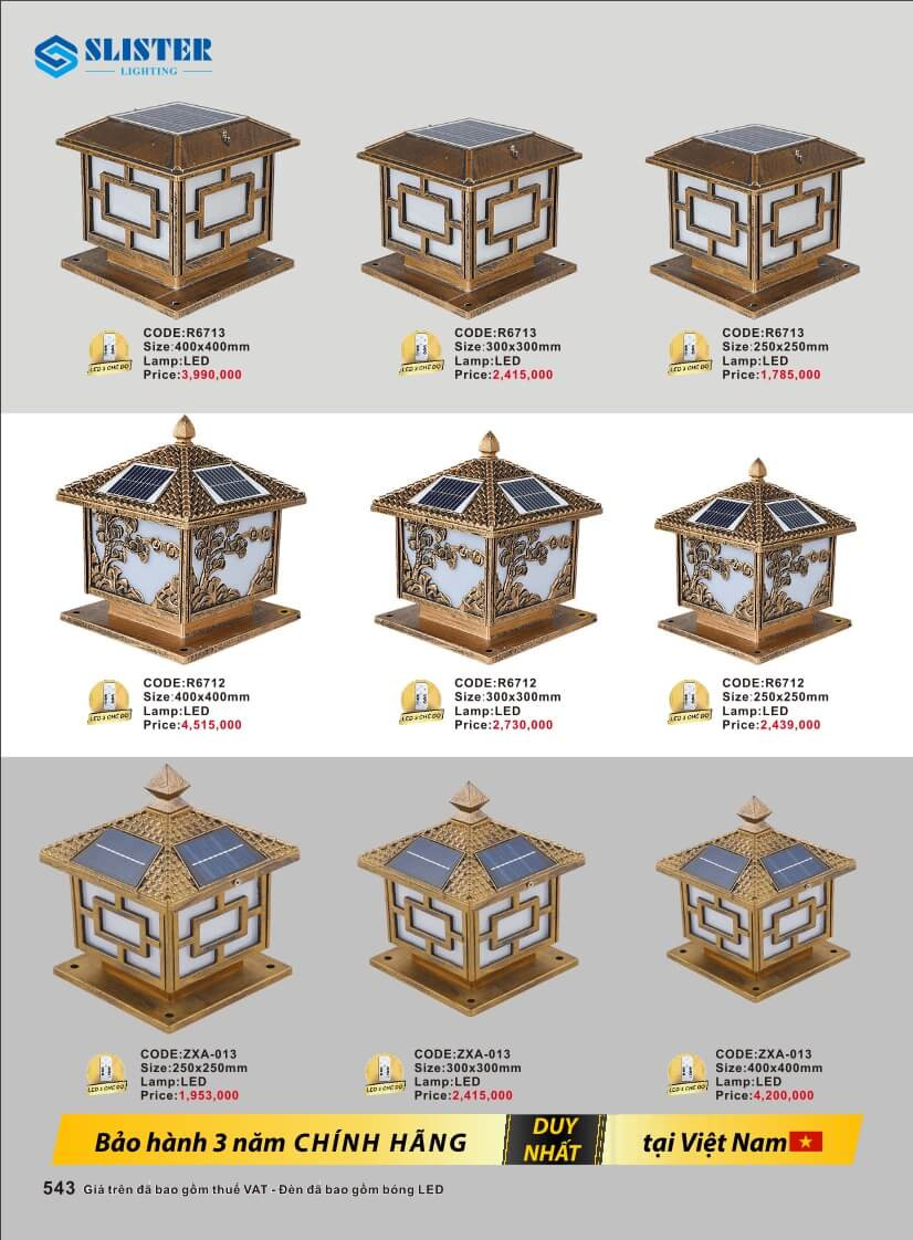 Catalogue đèn trang trí Slister Lighting