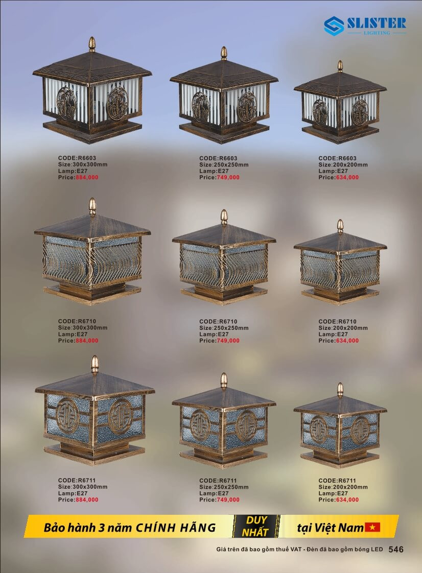 Catalogue đèn trang trí Slister Lighting