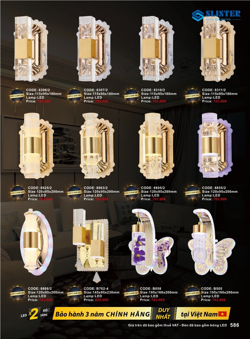 Catalogue đèn trang trí Slister Lighting
