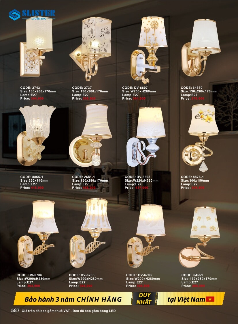 Catalogue đèn trang trí Slister Lighting