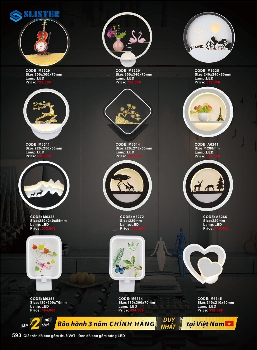 Catalogue đèn trang trí Slister Lighting