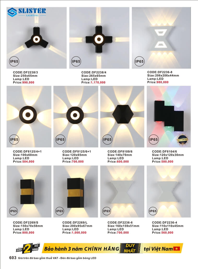 Catalogue đèn trang trí Slister Lighting