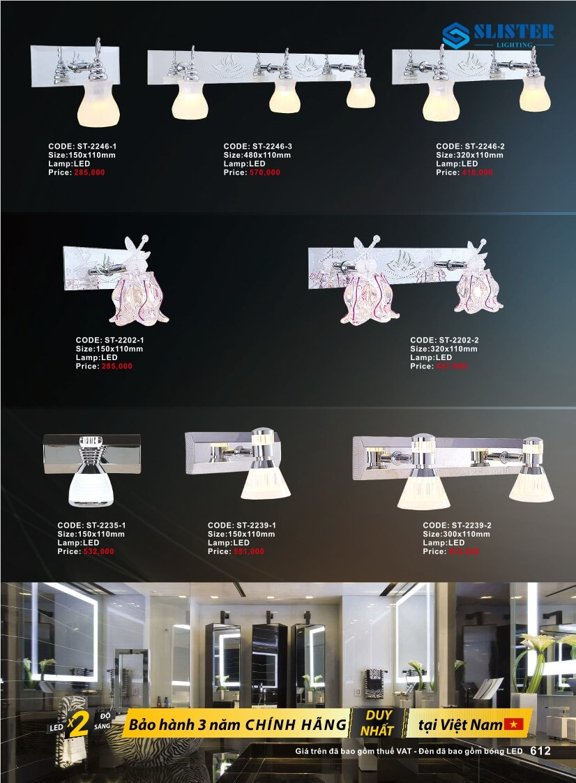 Catalogue đèn trang trí Slister Lighting