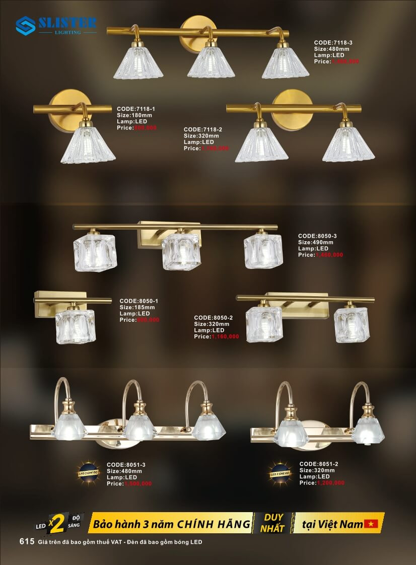 Catalogue đèn trang trí Slister Lighting
