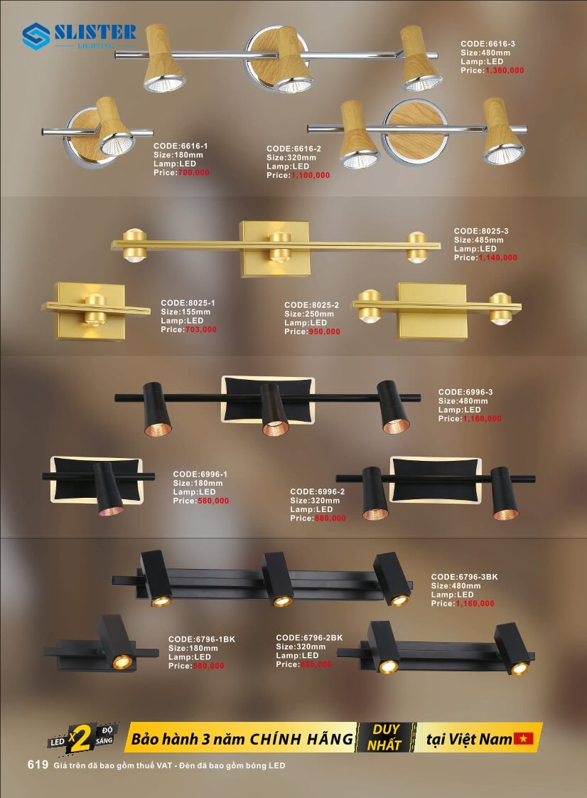 Catalogue đèn trang trí Slister Lighting