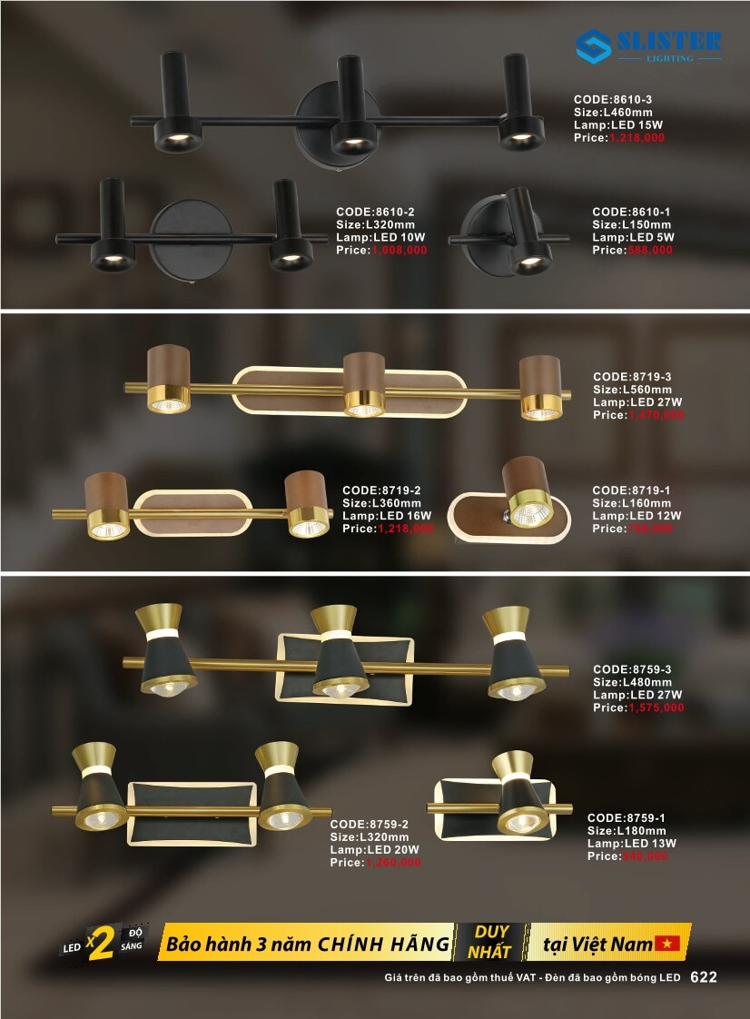 Catalogue đèn trang trí Slister Lighting