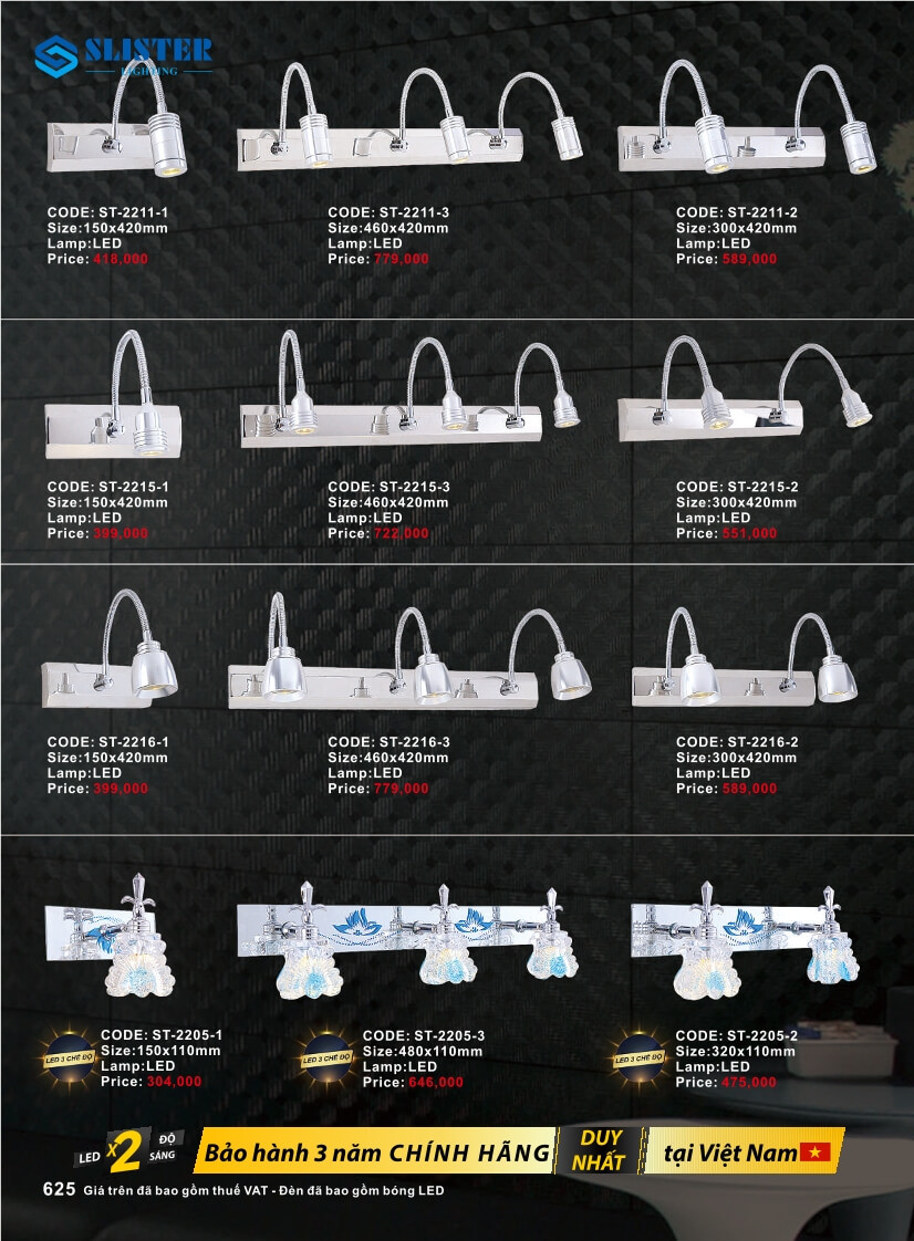Catalogue đèn trang trí Slister Lighting