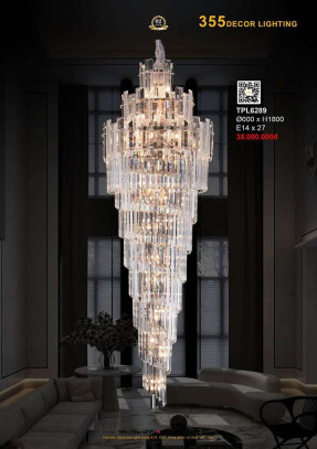 Đèn thả pha lê 355 Decor TPL6289