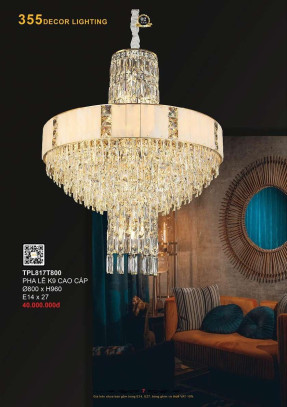 Đèn thả pha lê 355 Decor TPL817T800