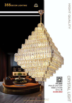 Đèn thả pha lê 355 Decor TPL8888