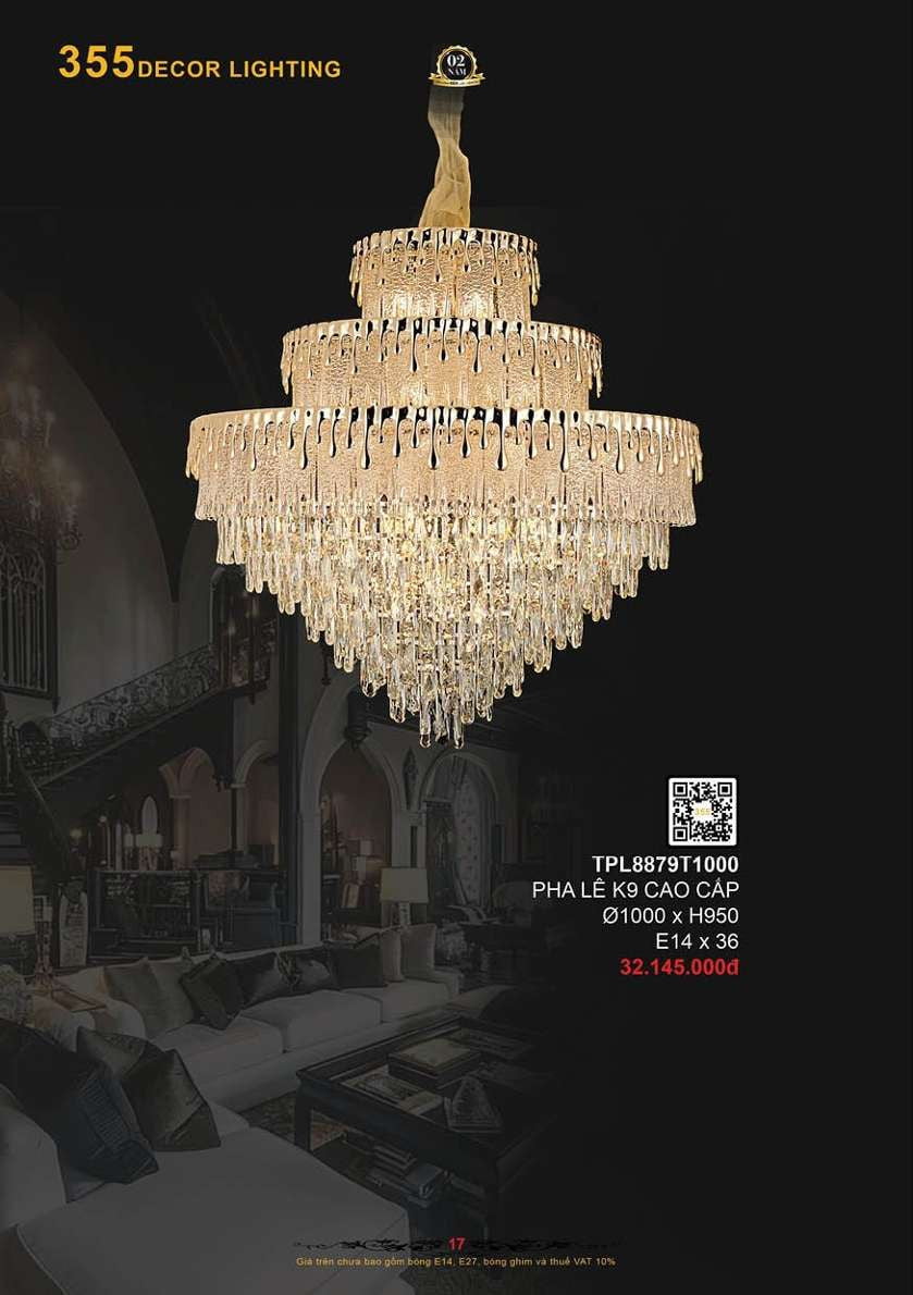 Đèn thả pha lê 355 Decor TPL8879T1000