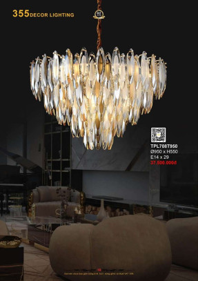 Đèn thả pha lê 355 Decor TPL708T950