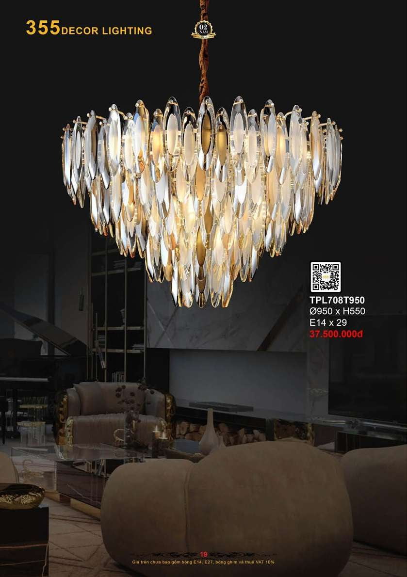 Đèn thả pha lê 355 Decor TPL708T950
