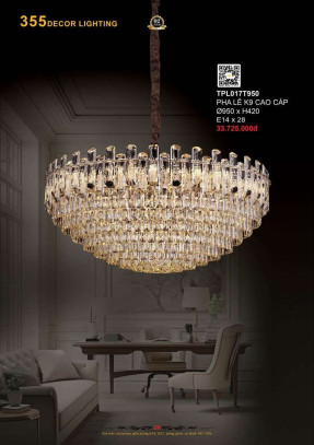 Đèn thả pha lê 355 Decor TPL017T950